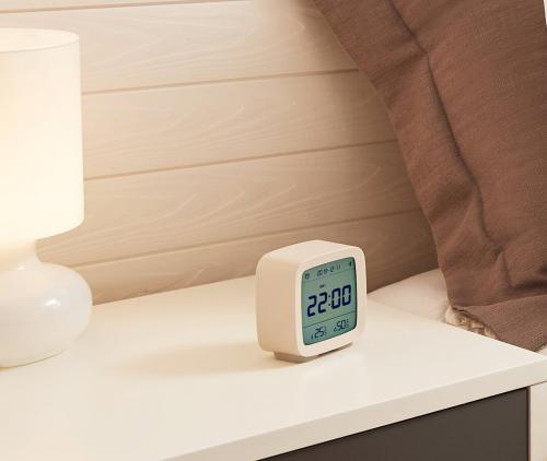 Часы Xiaomi ClearGrass Bluetooth Thermometer Alarm Clock CGD1 White. Фото 1 в описании
