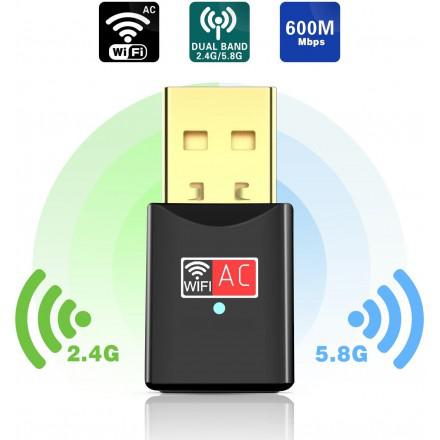 Wi-Fi адаптер KS-is USB Wi-Fi Dual Band 802.11AC KS-407. Фото 2 в описании