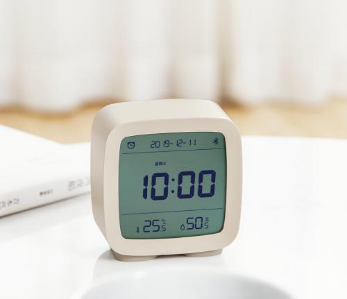 Часы Xiaomi ClearGrass Bluetooth Thermometer Alarm Clock CGD1 White. Фото 2 в описании
