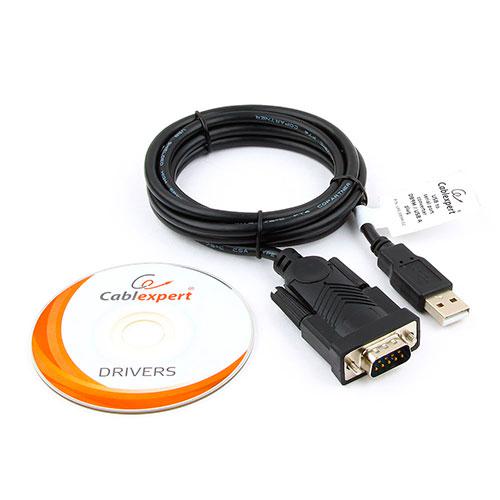 Аксессуар Gembird Cablexpert USB - Serial port AM/DB9M 1.5m Black UAS-DB9M-02. Фото 1 в описании