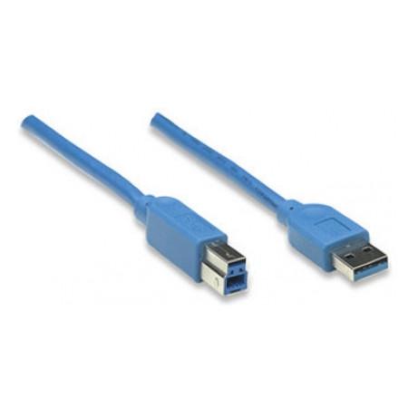 Аксессуар ATcom USB 3.0 AM - BM 3m Blue АТ12824. Фото 1 в описании