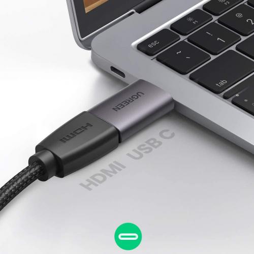 Аксессуар Ugreen US320 USB-C - HDMI Adapter Space Grey 70450. Фото 5 в описании