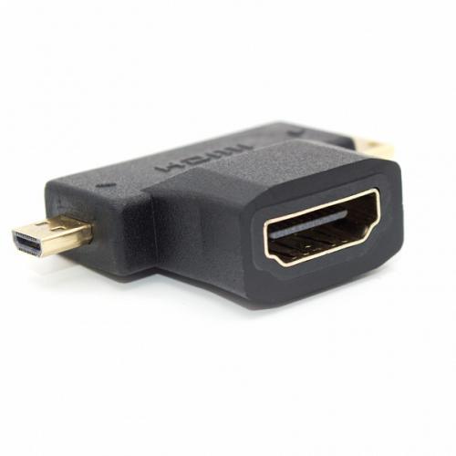 Аксессуар KS-is 2в1 HDMI F - Micro D HDMI/Mini C HDMI M KS-361. Фото 1 в описании