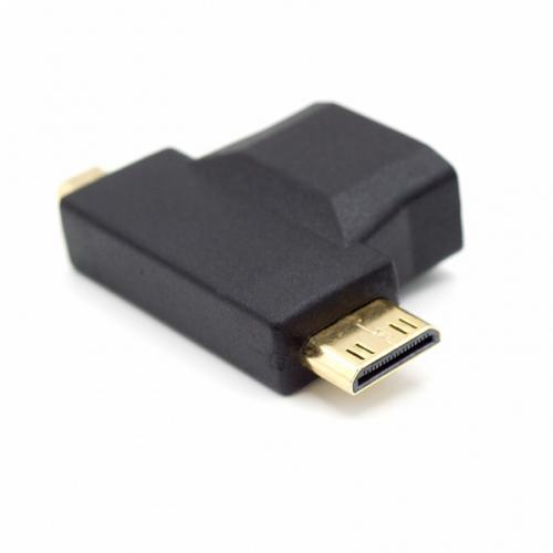 Аксессуар KS-is 2в1 HDMI F - Micro D HDMI/Mini C HDMI M KS-361. Фото 3 в описании