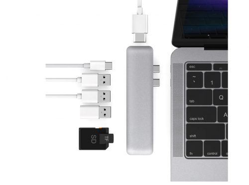 Аксессуар Адаптер Barn&Hollis Multiport Adapter USB Type-C 7 in 1 для MacBook Grey УТ000027061. Фото 3 в описании