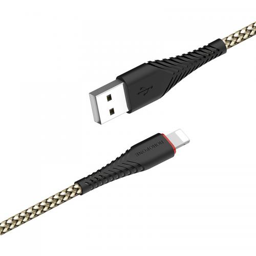 Аксессуар Borofone BX25 Powerful USB - Lightning 2.4A 1m Black 6931474703453. Фото 2 в описании