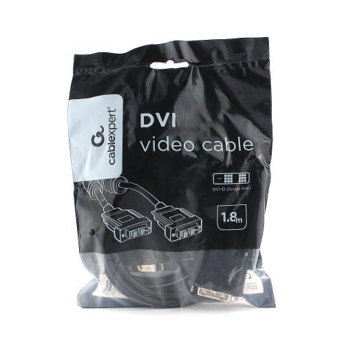 Аксессуар Gembird Cablexpert DVI-D Single Link 19M/19M 1.8m Black CC-DVIL-BK-6. Фото 2 в описании