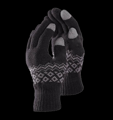 Теплые перчатки для сенсорных дисплеев Xiaomi FO Gloves Touch Screen Warm Velvet Black. Фото 1 в описании