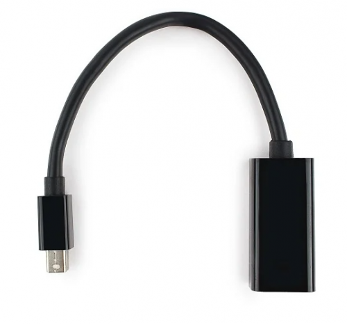Аксессуар Gembird Cablexpert miniDisplayPort - DisplayPort 20M/20F 16cm Black A-mDPM-DPF4K-01. Фото 1 в описании