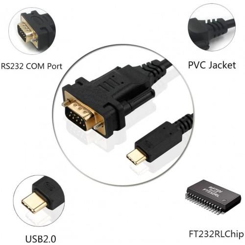 Аксессуар KS-is USB Type-С - RS-232 FTDI chip KS-562. Фото 3 в описании