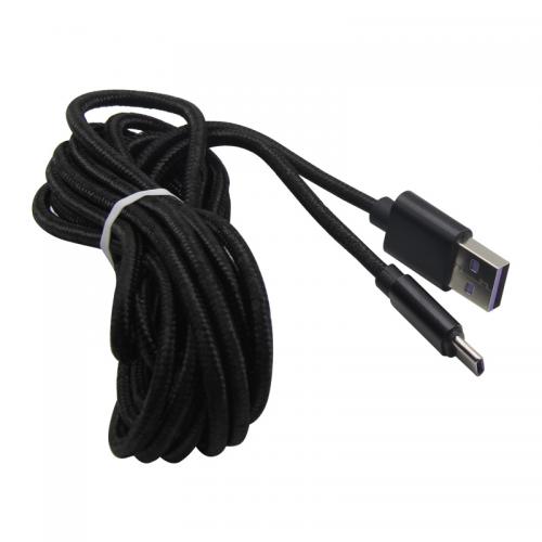 Аксессуар Red Line USB - Type-C 3m Black HS-PS5603A / УТ000027463. Фото 1 в описании