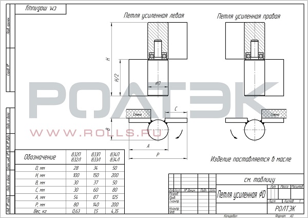 Petlya privarnaya usilennaya 100h28 D28 ROLTEK art 832