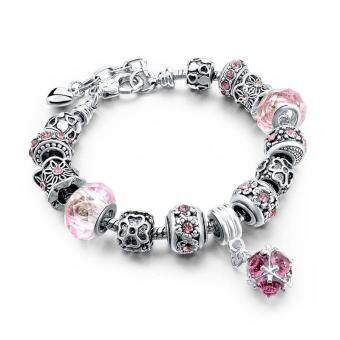Браслеты Пандора - фото ai-home-women-girl-crystal-glass-beads-chain-bangle-bracelet-m-pink-intl-1491490276-30874441-b24fe7b5cbea5a42dadd8df2c8506afa-product.jpg